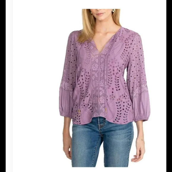 Johnny Was Janine Peasant Top - Picture 1 of 8